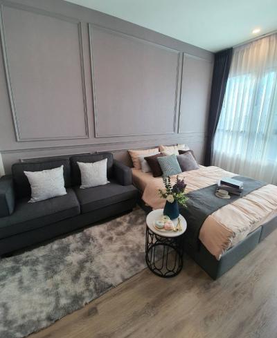 For RentCondoRamkhamhaeng, Hua Mak : Condo for rent, Knightsbridge Collage Ramkhamhaeng, very beautiful decorated room, hurry to reserve ⛔️