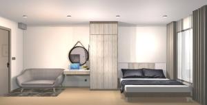 For RentCondoRama9, Petchburi, RCA : For Rent > Life Asoke Hype, high floor, complete electrical appliances