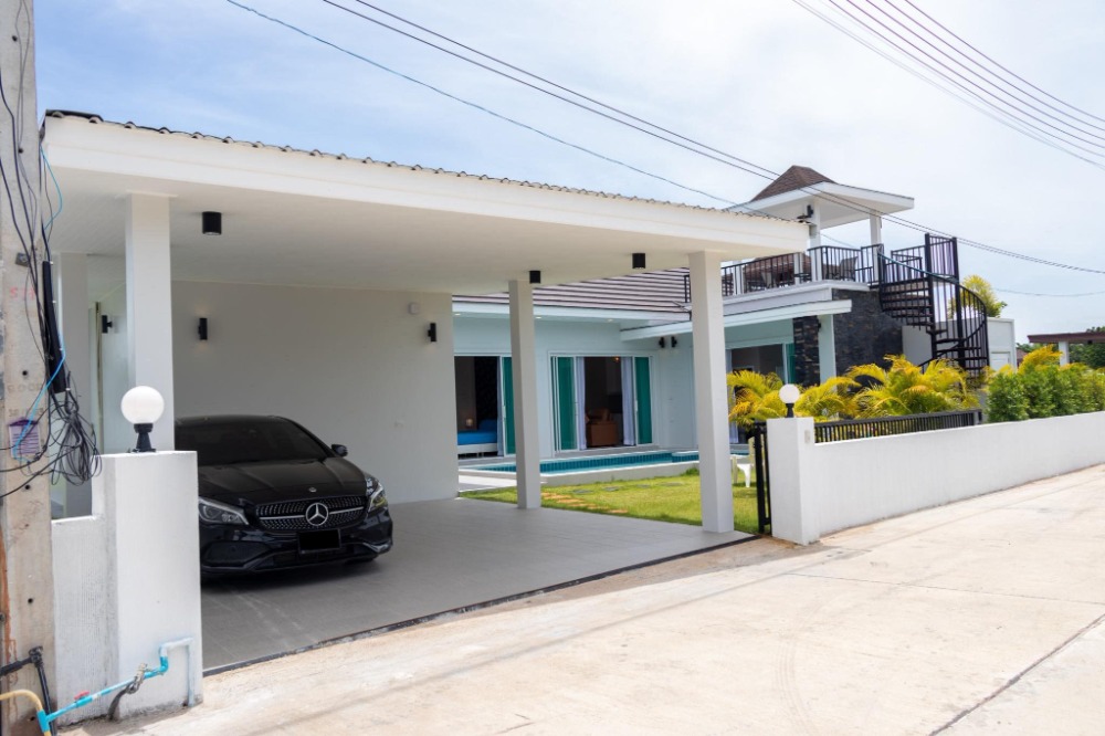 For SaleHouseCha-am Phetchaburi : (New house) Pool Villa, 3 bedrooms, 3 bathrooms, usable area 250 square meters, fully furnished at Cha-am, Petchaburi