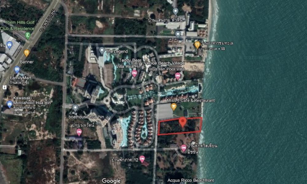 For SaleLandCha-am Phetchaburi : SALE : Beachfront Land 4-2-11 Rai at Cha-Am 🏝
