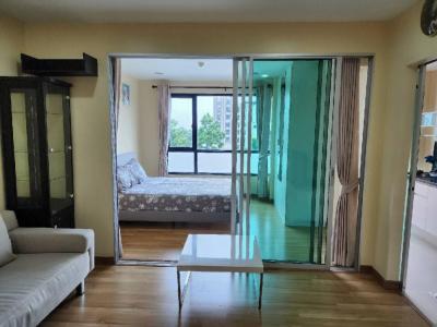 For RentCondoKaset Nawamin,Ladplakao : Condo for rent, Premio Prime Kaset-Nawamin, size 34 sqm., Building A, 5th floor, free transfer, 1 bedroom, 1 bathroom, 1 living room, 2 air conditioners, separate bedroom, living room and kitchen.