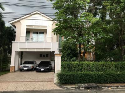 For RentHouseLadkrabang, Suwannaphum Airport : House for rent, 4 parking spaces, fully furnished, Perfect Masterpiece Rama 9 243 sq m. 100 sq wa near Airport Link Hua Mak