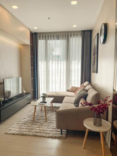 For RentCondoRama9, Petchburi, RCA : # Condo for rent, One Nine Five Asoke-Rama 9  near MRT Rama 9 - 2 bedrooms, 2 bathrooms - 14th floor, room size 58 sq.m., rental price 37,000 baht / month Built-in furniture and complete electrical appliances