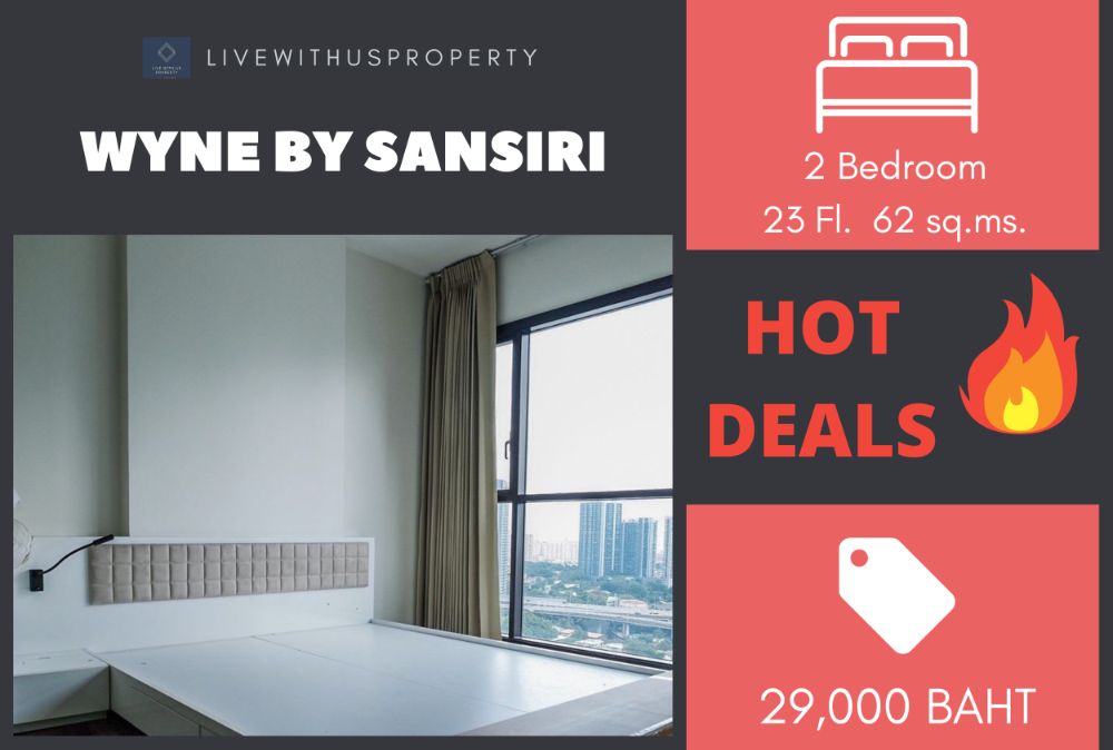 For RentCondoOnnut, Udomsuk : Quick rent!! Very good price, high floor, beautiful view, very beautiful decoration Wyne by sansiri
