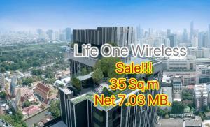 For SaleCondoWitthayu, Chidlom, Langsuan, Ploenchit : ‼️ Condo for sale Life One Wireless ‼️Area 35sq.m, 🔥 Net 7.03 MB.🔥 Interested in making an appointment to see the room call 085-8180875, line 0812476649☎️