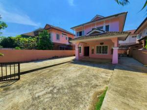 For SaleHousePathum Thani,Rangsit, Thammasat : 2 storey detached house for sale Beautiful condition, good location, cheap price, area 82 square wah in Bali Hai Discovery Village, Rangsit, Klong Si
