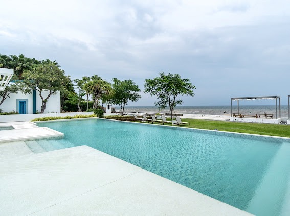 For SaleCondoHuahin, Prachuap Khiri Khan, Pran Buri : Selling  by owner - The Crest Santaora Huahin, pool access room, 1st floor, size 55.02