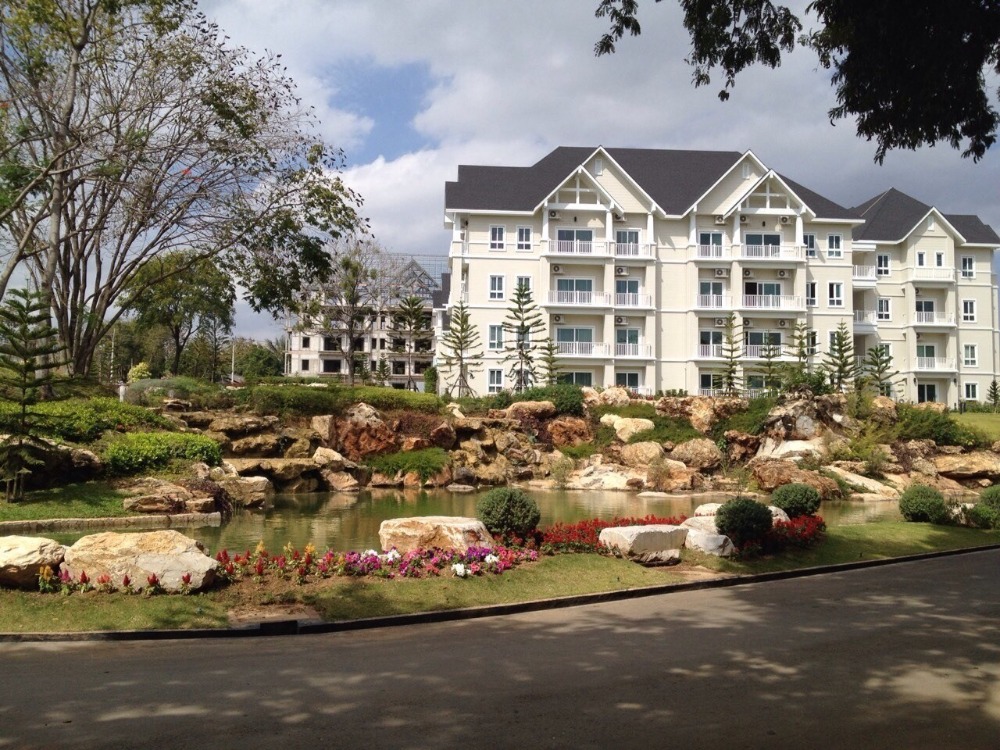 For SaleCondoPak Chong KhaoYai : Sale Khoayai condo Condo for sale in Khao Yai Ban Tiaw Khao Project on the area next to Thanarat Road British style, next to The Rib Man restaurant
