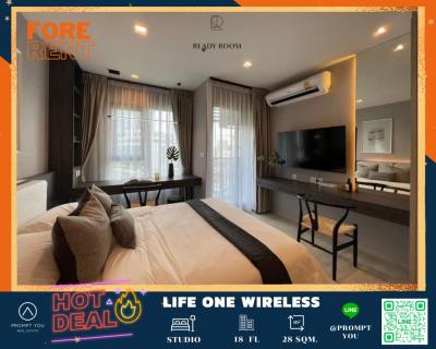 For RentCondoWitthayu, Chidlom, Langsuan, Ploenchit : 🔥Life one wireless🔥Beautiful room ready to move in price negotiable ask more LineOfficial:@Promptyou