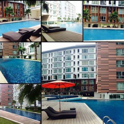 For SaleCondoPattaya, Bangsaen, Chonburi : Selling The Idol Bangsaen with tenants, room in front of the pool, fully furnished.