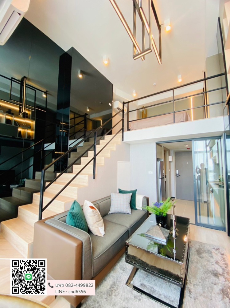 For SaleCondoRama9, Petchburi, RCA : Down payment 0 baht, 2-story room, home feel, has furniture and electrical appliances 🔥IDEO RAMA9-ASOKE, area 36.22 sq m 📲082-4499822 Prae 💬Line: cnd6556
