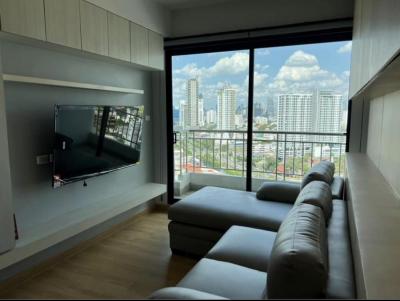 For RentCondoRama3 (Riverside),Satupadit : For rent Supalai Premier Ratchada-Narathiwat-Sathorn - 2 bedrooms, 2 bathrooms, with bathtub, closed kitchen - large size room in the office zone, comfortable 72 sqm. - room with 2 car parks - 22nd floor, no block view