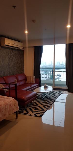 For RentCondoRama3 (Riverside),Satupadit : Cheap rent, beautiful view, 27th floor, this price can't be found anymore Supalai Prima Riva