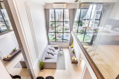 For RentCondoSathorn, Narathiwat : 🔥 For Rent !! Knightsbridge Prime Sathorn, Duplex room 44 sqm 25th floor, fully furnished and ready to move in.