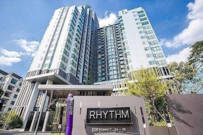 For RentCondoSukhumvit, Asoke, Thonglor : For rent The Rhythm Condo Sukhumvit 36-38, fully refurbished ready to move-in, best view & high privacy