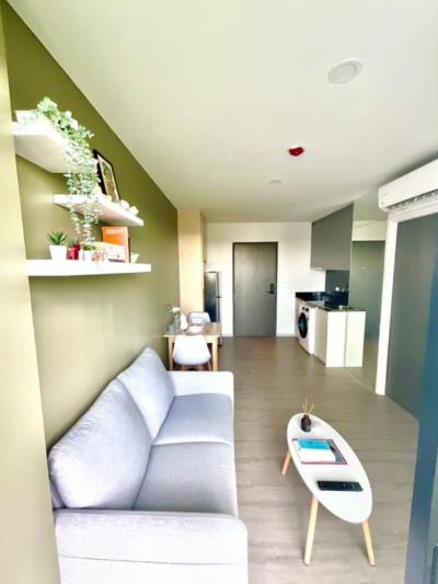 For RentCondoBangna, Bearing, Lasalle : Condo for rent, Dolce Lasalle (Dolce Lasalle Bang na), conveniently located near BTS Bearing, Bang Na, Udom Suk, furniture and electrical appliances. ready to move in