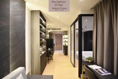 For RentCondoRama9, Petchburi, RCA : AT092_H ASHTON ASOKE RAMA 9, new room, fully furnished, ready to move in, high floor, in the heart of the city, convenient to travel