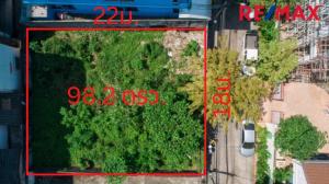 For SaleLandRatchadapisek, Huaikwang, Suttisan : Land for sale in Vibhavadi, Din Daeng, near University of the Chamber of Commerce, 98 square meters, beautiful land, ready to use.