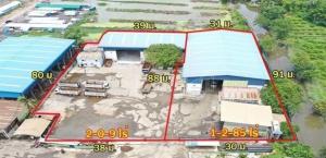For RentWarehouseEakachai, Bang Bon : #Warehouse for rent at Bang Bon 4, Bang Bon District, Bangkok, total area of 5694 square meters : Warehouse 1, size 1000 square meters : Warehouse 2, size 800 square meters : Separate office outside. :All contracts are priced at 300,000 baht/month.