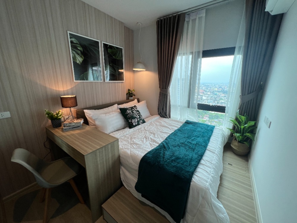For RentCondoThaphra, Talat Phlu, Wutthakat : Rent Altitude Unicorn Sathorn-Thapra, walk to BTS, 1 bedroom, special price, corner room, open view, new room, full furniture, washing machine, microwave, TV, refrigerator, complete electric