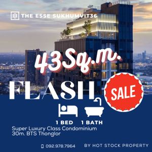 ขายคอนโดสุขุมวิท อโศก ทองหล่อ : 🔥Hot Deal🔥 1 นอน 43 ตรม💥 วิวสวย 💥Guarantee Yield💥เพียง 14.9 ลบ ถ้วน 🔥 พร้อมโปรลับมากมาย มีห้องเดียว ราคาด่วนพิเศษ ทักค่ะ 🔥