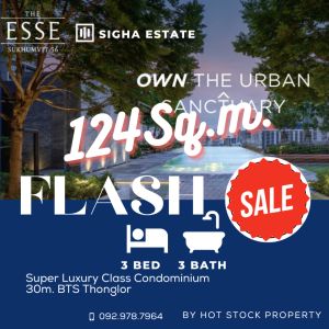 For SaleCondoSukhumvit, Asoke, Thonglor : 🔥Hot Deal Last Unit🔥 3 bed 124 sq m💥 Beautiful view 💥Guarantee Yield💥only 47.7 minus all 🔥 with many secret promotions. There is only one room. Special urgent price. Talk to us. 🔥