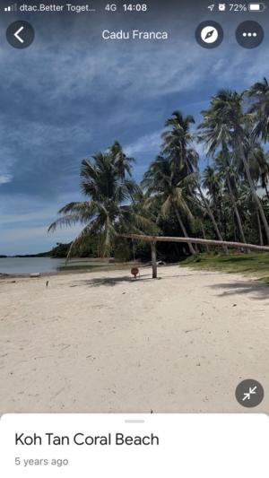 For RentLandKoh Samui, Surat Thani : Owner Post Land for rent on the beach, in front of the beach, the boat point to Koh Taen (South Koh Samui, next to Koh Mudsum)