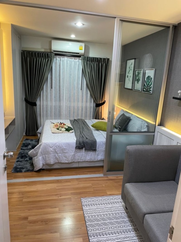 For SaleCondoLadkrabang, Suwannaphum Airport : #Room for sale in Lat Krabang area, 23 sqm #V Condo Ladkrabang (V condo Lat Krabang) Chalong Krung Road, near Techno Lat Krabang In front of Ladkrabang Industrial Estate #Full set of furniture