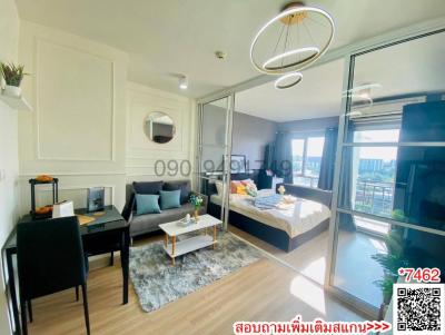 For SaleCondoLadkrabang, Suwannaphum Airport : Condo for sale Iris Avenue On Nut-Suvarnabhumi, beautiful room, open view