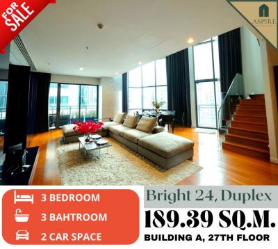 For SaleCondoSukhumvit, Asoke, Thonglor : [For Sale] Luxury Duplex Condominium., Bright Sukhumvit 24, Prime Location