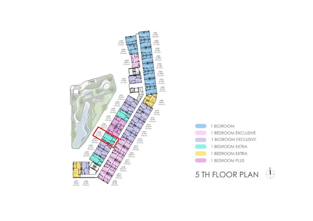 Sale DownCondoPattaya, Bangsaen, Chonburi : ^^ Kave Uni.Verse, size 28.10 sq m (1 ฺBed-Extra) Lay out, beautiful, central view, online price