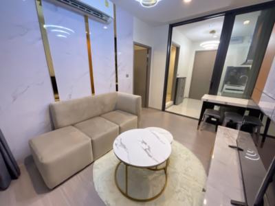 For RentCondoRama9, Petchburi, RCA : Life Asoke Hype for rent 💥 High floor room, built in, very beautiful, white tone 🍃