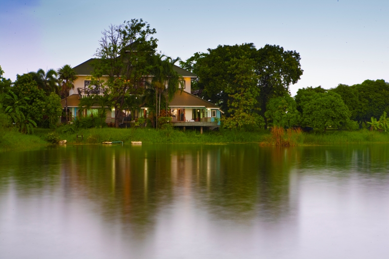 For SaleHousePrachin Buri : house with beautiful land Land and Houses Riverside Project, resort style, along the Bang Pakong River, Prachinburi