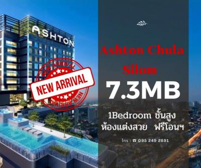 For SaleCondoSiam Paragon ,Chulalongkorn,Samyan : Sale 1Bed 31 sqm Ashton Chula silom high floor, very new room 095-2492891.