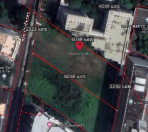 For RentLandSukhumvit, Asoke, Thonglor : Short-term rent, land, Sukhumvit 27, 130 meters from the entrance | Sukhumvit Land for rent