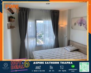 For RentCondoThaphra, Talat Phlu, Wutthakat : 🔥 Aspire Sathorn Thapra 🔥 Beautiful room, fully furnished, special price // Ask for more information at LineOfficial:@Promptyou