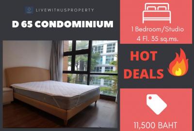 For RentCondoOnnut, Udomsuk : Urgent rent!! Very good price, very beautiful decorated room, D 65 Condominium