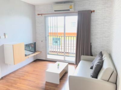 For RentCondoRamkhamhaeng, Hua Mak : Condo for rent at U @ Hua Mak Station, size 38 sqm, 4th floor, building A 1 min 1 fully furnished, fully electric 8500 baht
