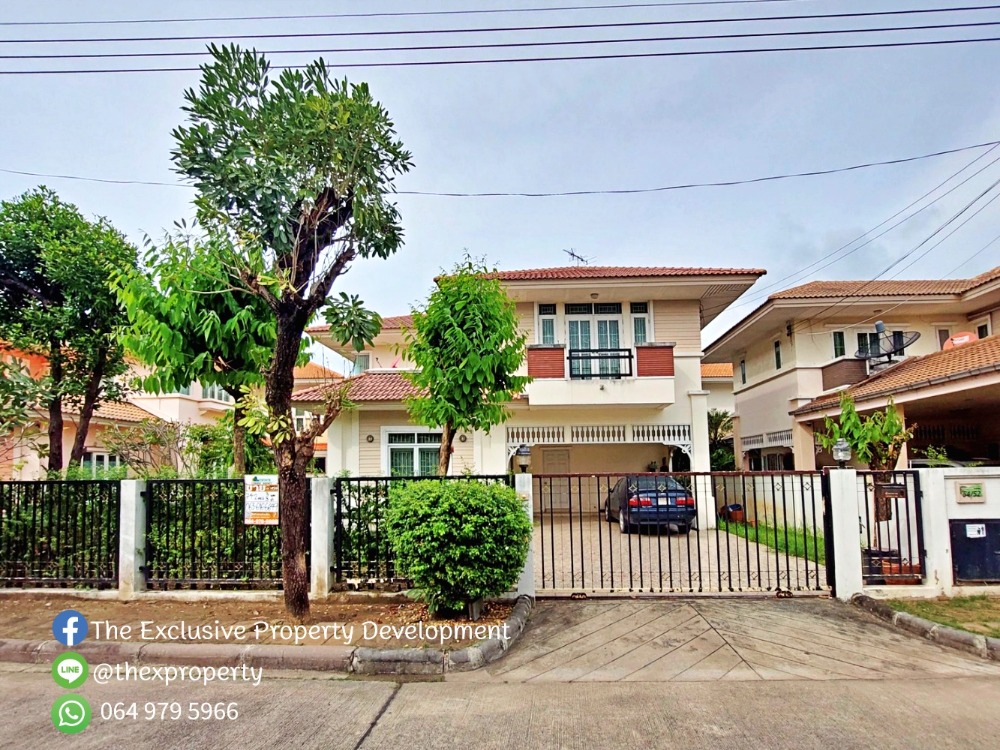 For SaleHousePathum Thani,Rangsit, Thammasat : Single house for sale, ready to move in, 74.2 sq.wa., Villa Barani Rangsit project, Klong 3, near Dream World.