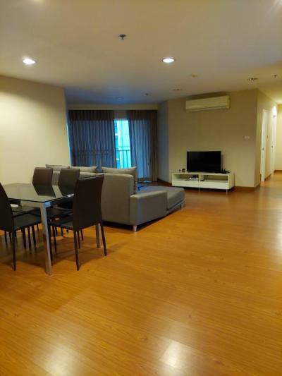 For RentCondoRama9, Petchburi, RCA : Belle Grand Rama9 condo for rent, 107sq m., 3bedrooms, high floor, pool view, resort style, fully furnished, only 50k baht, ready to move in