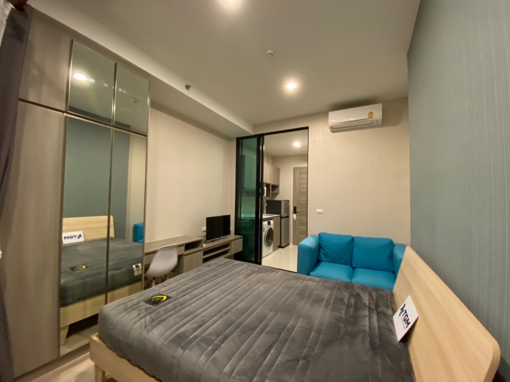 For RentCondoRamkhamhaeng, Hua Mak : For rent: Knightsbridge Collage Ramkhamhaeng, cheapest price‼ ️ Size 23 sq m., 12A floor, city view, new room, very beautiful decoration, complete with furniture and electrical appliances.