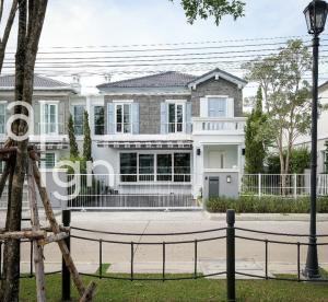 For RentHouseBangna, Bearing, Lasalle : For rent, a single house, vintage style, brush, view in front of the garden, Anya Bangna - Ramkhamhaeng 2, Fully Furniture for rent 60,000/month