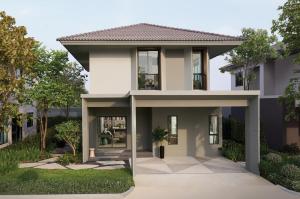 For SaleHouseLadkrabang, Suwannaphum Airport : House for sale Saransiri Sriwaree, special design detached house On a potential location, close to BTS and expressways, surrounded by amenities mall academy and leading hospitals, Bang Sao Thong District, Samut Prakan Province