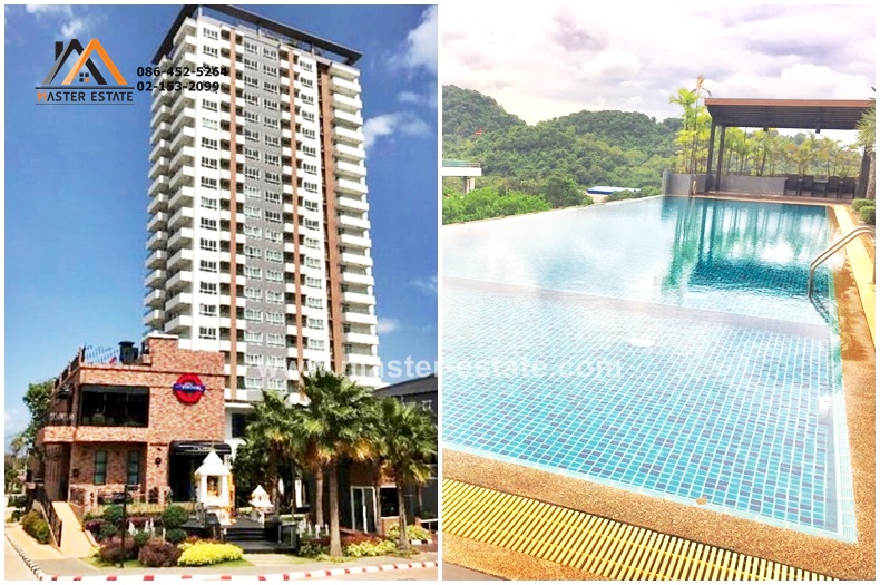 For SaleCondoSriracha Laem Chabang Ban Bueng : Sea Hill Condo, 14th floor, in the heart of Sriracha. Next to Sukhumvit Road, convenient transportation, mountain view with sea view, area 37.07 sq m, with 1 bedroom, 1 bathroom, Sriracha District, Chonburi Province
