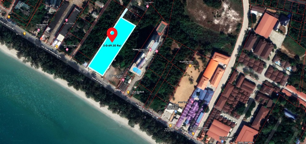 For SaleBusinesses for saleRayong : 📢Hotel business for sale, good location..next to Mae Rumphueng Beach Road, Phe Subdistrict, Mueang Rayong District Just cross the road in front of the beach..Convenient travel 🚩 (area over 3 rai) (Property number: COH020)