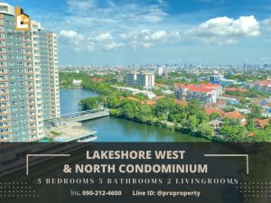 For SaleCondoNonthaburi, Bang Yai, Bangbuathong : Luxury penthouse For Sale in Lakeshore West & North Condominium