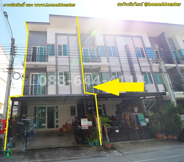 ขายทาวน์เฮ้าส์/ทาวน์โฮมมีนบุรี-ร่มเกล้า : ขายทาวน์โฮม 3 ชั้น กัสโต้ แกรนด์ รามคำแหง มิสทีน (ซ.ราษฎร์พัฒนา) หลังริม ใกล้รถไฟฟ้าสายสีส้ม