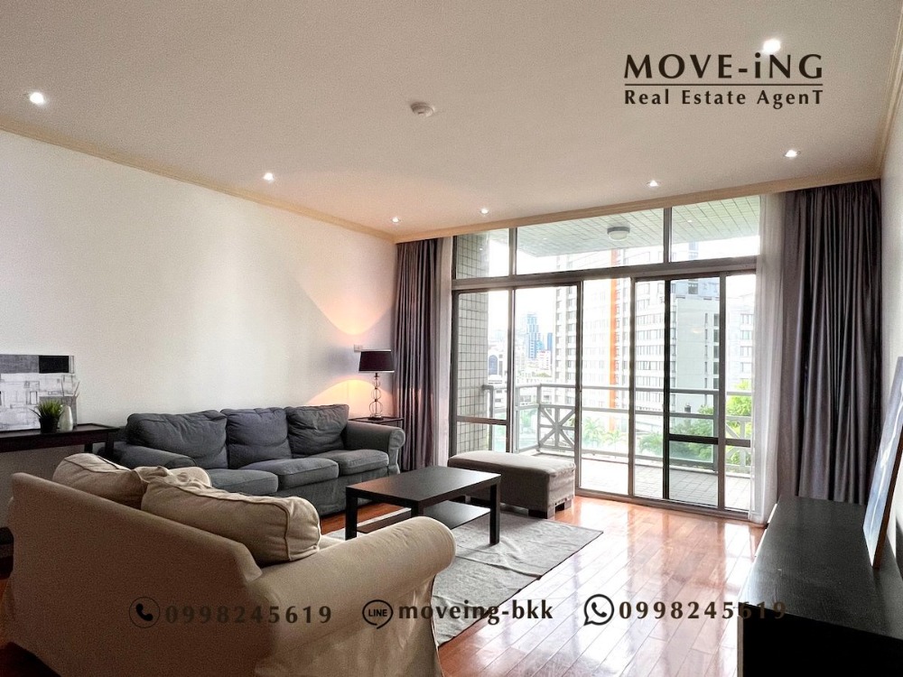 For RentCondoWitthayu, Chidlom, Langsuan, Ploenchit : A large 2 Bedrooms condo with maid room - All Seasons Mansion near Ploenchit BTS