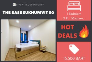 For RentCondoOnnut, Udomsuk : Urgent rent!! Very good price, very nice decorated room, The Base Sukhumvit 50