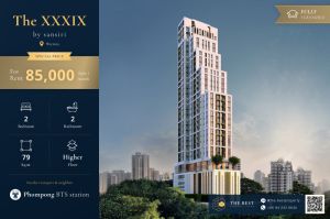 For RentCondoSukhumvit, Asoke, Thonglor : Rent The XXXIX (Sukhumvit 39) 2 bedrooms, price 85,000 baht/month 🔥